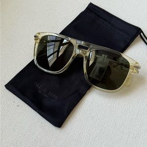 NWT Rag and bone clear yellow-tinted neutral tan plastic sunglasses.
